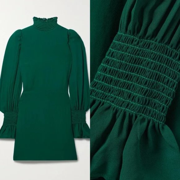 NEW Reformation Archie Turtleneck Mini Dress in Green Size 10 #542 - Picture 2 of 9